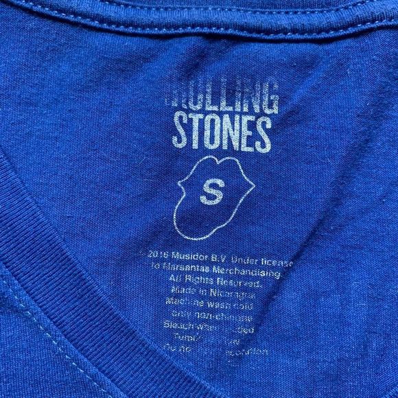 Rolling Stones 2016 Tour V-Neck Royal blue tour t-shirt size small band t-shirt - Picture 7 of 7
